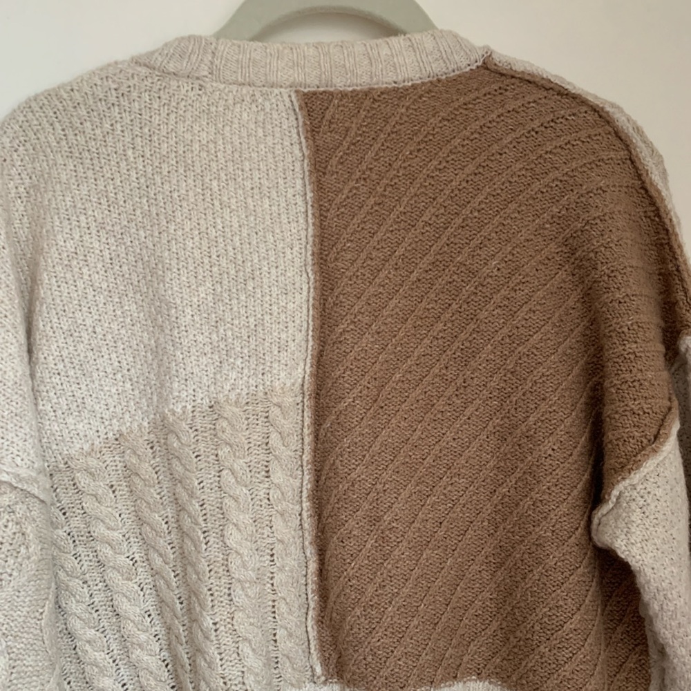 American Eagle Patchwork Cropped Cardigan Size Sm… - image 7